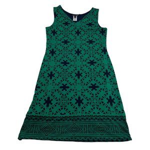 41Hawthorn Stitch Fix A-Line Dress Women’s Small Green Navy Geometric Sleeveless